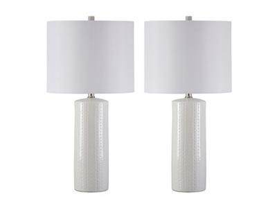 Ashley Furniture Steuben Ceramic Table Lamp (2/CN) L177904 White