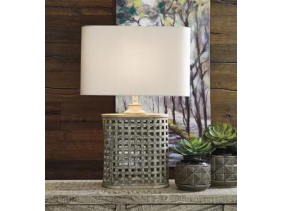 Ashley Furniture Deondra Metal Table Lamp (1/CN) L208234 Gray