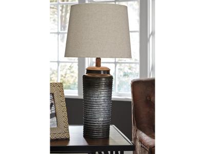 Ashley Furniture Norbert Metal Table Lamp (2/CN) L204064 Gray