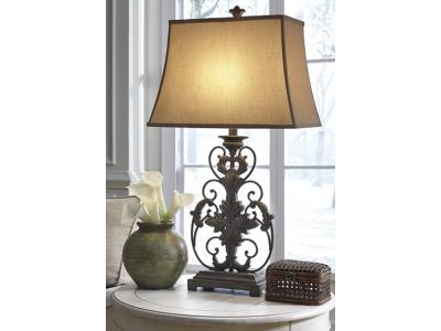 Ashley Furniture Sallee Poly Table Lamp (1/CN) L200064 Gold Finish