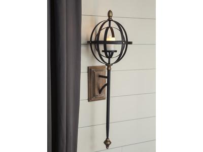 Ashley Furniture Dina Wall Sconce A8010118 Black/Gold Finish