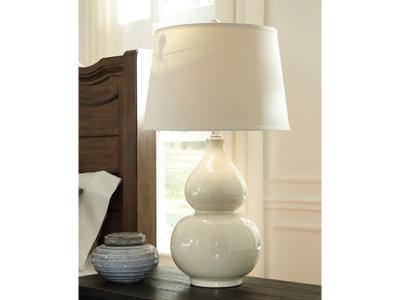 Ashley Furniture Saffi Ceramic Table Lamp (1/CN) L100074 Cream