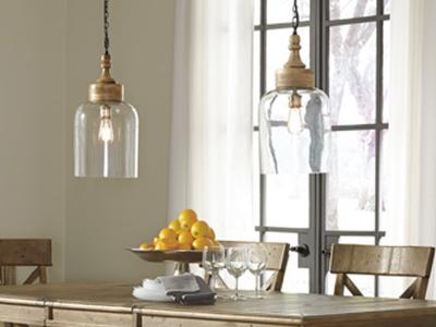 Ashley Furniture Faiz Glass Pendant Light (1/CN) L000148 Transparent