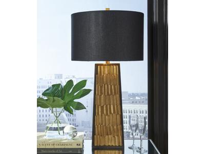Ashley Furniture Dairson Poly Table Lamp (1/CN) L243274 Black/Gold Finish