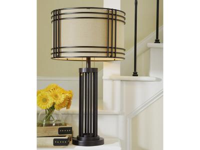 Ashley Furniture Hanswell Metal Table Lamp (1/CN) L208294 Dark Brown