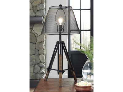 Ashley Furniture Leolyn Metal Table Lamp (1/CN) L207994 Black/Brown