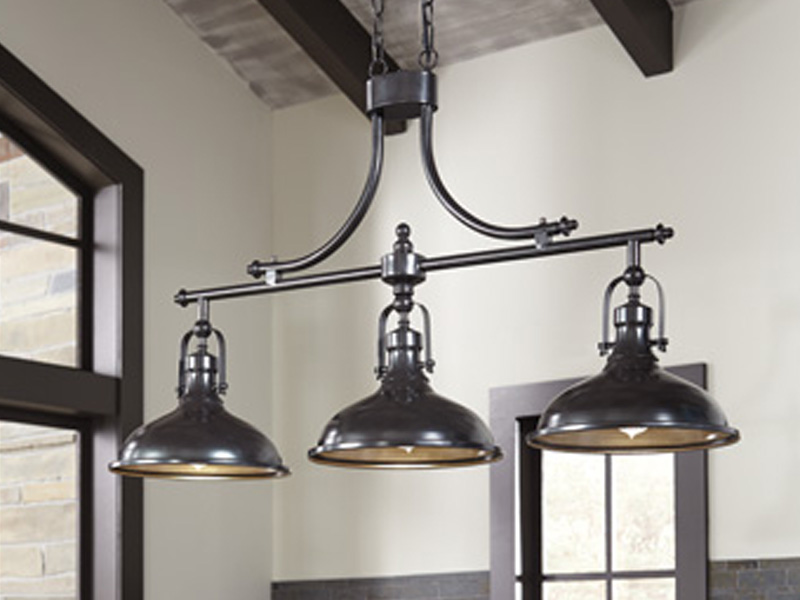 Metal pendant on sale light