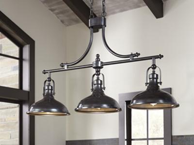 Ashley Furniture Joella Metal Pendant Light (1/CN) L000508 Bronze Finish