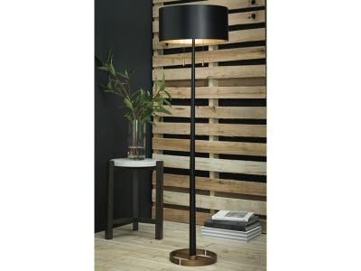 Ashley Furniture Amadell Metal Floor Lamp (1/CN) L208361 Black/Gold Finish