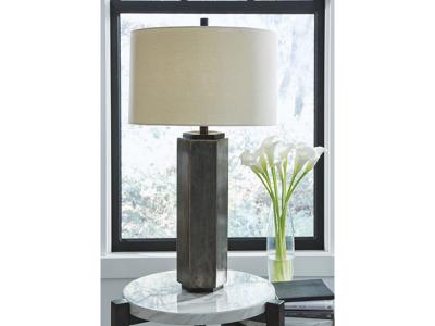 Ashley Furniture Dirkton Metal Table Lamp (1/CN) L208324 Antique Pewter Finish