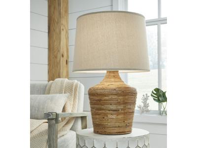 Ashley Furniture Kerrus Rattan Table Lamp (1/CN) L329034 Brown