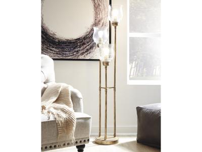 Ashley Furniture Emmie Metal Floor Lamp (1/CN) L207191 Antique Gold Finish