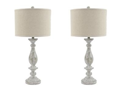 Ashley Furniture Bernadate Poly Table Lamp (2/CN) L235344 Whitewash