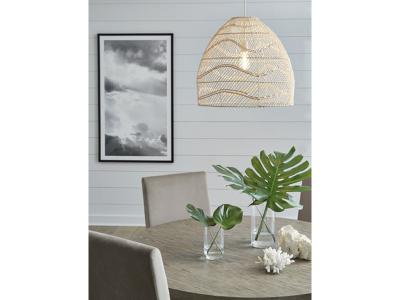 Ashley Furniture Coenbell Rattan Pendant Light (1/CN) L000318 Beige