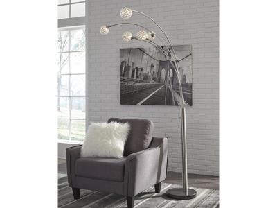 Ashley Furniture Winter Metal Arc Lamp (1/CN) L725089 Silver Finish