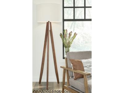 Ashley Furniture Dallson Wood Floor Lamp (1/CN) L329011 Brown