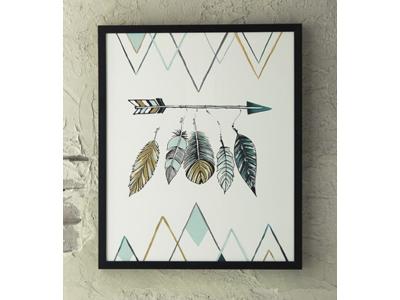 Ashley Furniture Adaley Wall Art A8000315 Teal/White/Gray