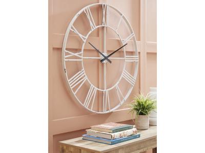 Ashley Furniture Paquita Wall Clock A8010238 Antique White