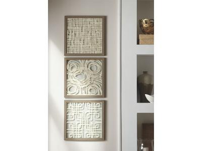 Ashley Furniture Odella Wall Decor Set (3/CN) A8010009 Cream/Taupe