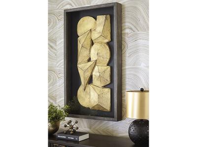 Ashley Furniture Grantton Wall Decor A8010196 Antique Gray/Gold Finish