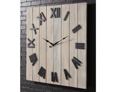 Ashley Furniture Bronson Wall Clock A8010179 Whitewash/Black