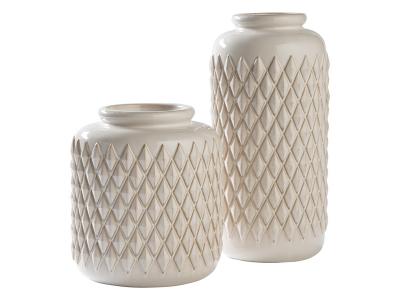 Ashley Furniture Edwinna Vase Set (2/CN) A2000440 Cream