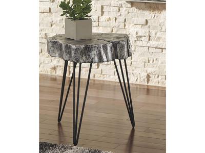 Ashley Furniture Dellman Accent Table A4000074 Antique Silver Finish