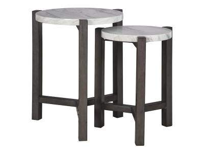Ashley Furniture Crossport Accent Table Set (2/CN) A4000232 Gray/White/Brown