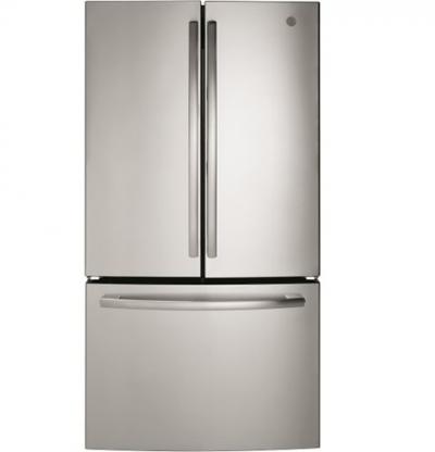 36" GE 26.7 Cu. Ft. Bottom Mount French Door Refrigerator - GNE27ESMSS