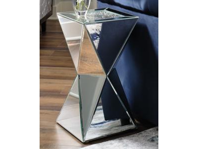 Ashley Furniture Gillrock Accent Table A4000171 Mirror/Silver Finish