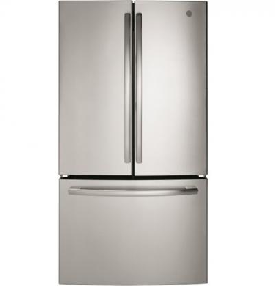 36" GE 26.7 Cu. Ft. Bottom Mount French Door Refrigerator - GNE27JSMSS