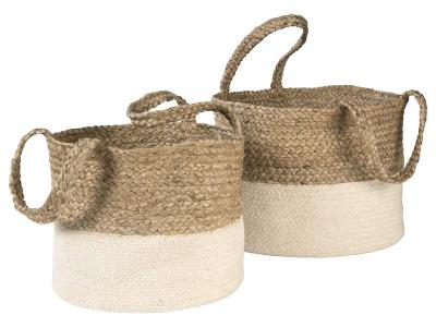 Ashley Furniture Parrish Basket Set (2/CN) A2000435 Natural/White