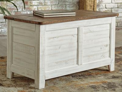 Ashley Furniture Dashbury Storage Trunk A4000319 Antique White/Brown