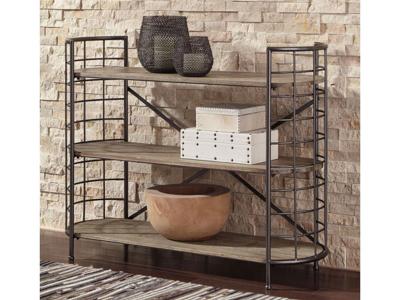 Ashley Furniture Flintley Bookcase A4000075 Brown/Gunmetal