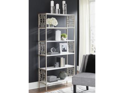 Ashley Furniture Glenstone Bookcase A4000174 Champagne/White