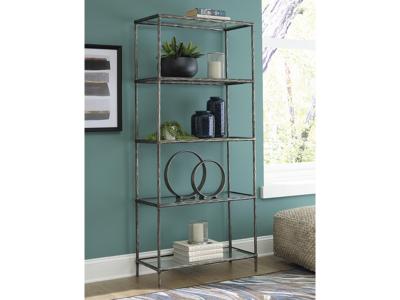 Ashley Furniture Ryandale Bookcase A4000451 Antique Pewter Finish