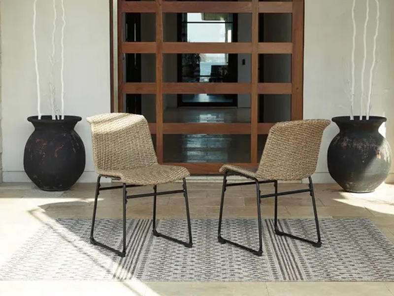 Ashley P369-601 Furniture Amaris Chair (2/CN) Brown/Black