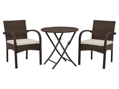 Ashley Furniture Anchor Lane Chairs w/CUSH/Table Set (3/CN) P309-050 Brown