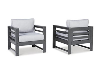 Ashley Furniture Amora Lounge Chair w/Cushion (2/CN) P417-820 Charcoal Gray