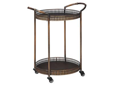 Ashley Furniture Clarkburn Bar Cart A4000100 Bronze Finish