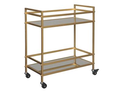 Ashley Furniture Kailman Bar Cart A4000095 Gold Finish