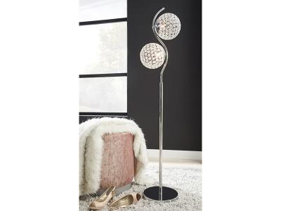 Ashley Furniture Winter Metal Floor Lamp (1/CN) L207111 Clear/Silver Finish