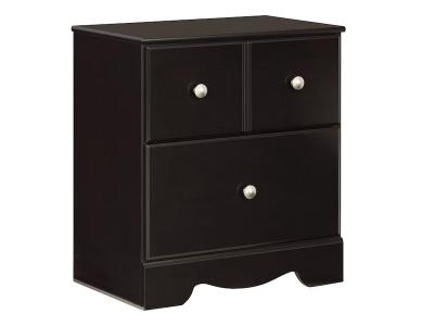 Ashley Furniture Mirlotown Two Drawer Night Stand B2711-92 Almost Black