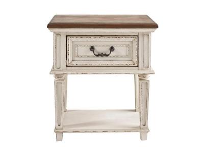 Ashley Furniture Realyn One Drawer Night Stand B743-91 Chipped White
