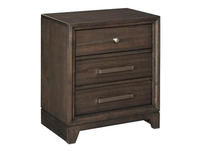 Ashley Furniture Brueban Three Drawer Night Stand B497-93 Brown