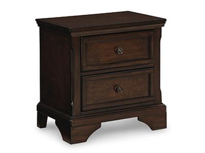 Ashley Furniture Brookbauer Two Drawer Night Stand B767-92 Rustic Brown