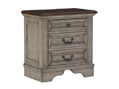 Ashley Furniture Lodenbay Three Drawer Night Stand B751-93 Two-tone