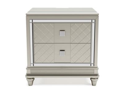 Ashley Furniture Chevanna Two Drawer Night Stand B744-92 Platinum