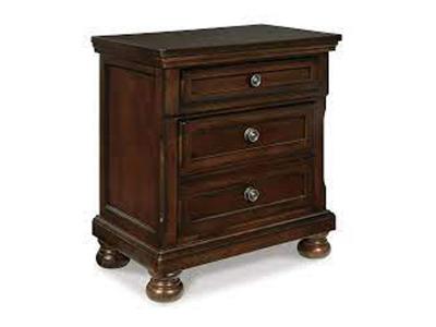 Ashley Furniture Porter Two Drawer Night Stand B697-92 Rustic Brown