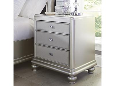 Ashley Furniture Coralayne Three Drawer Night Stand B650-93 Silver